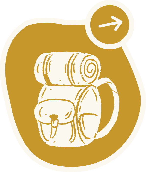 Sac à dos de randonnée caché